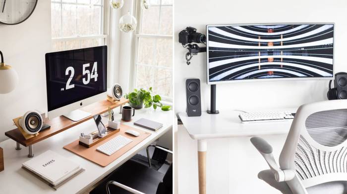 Desk minimalist setups office ideas