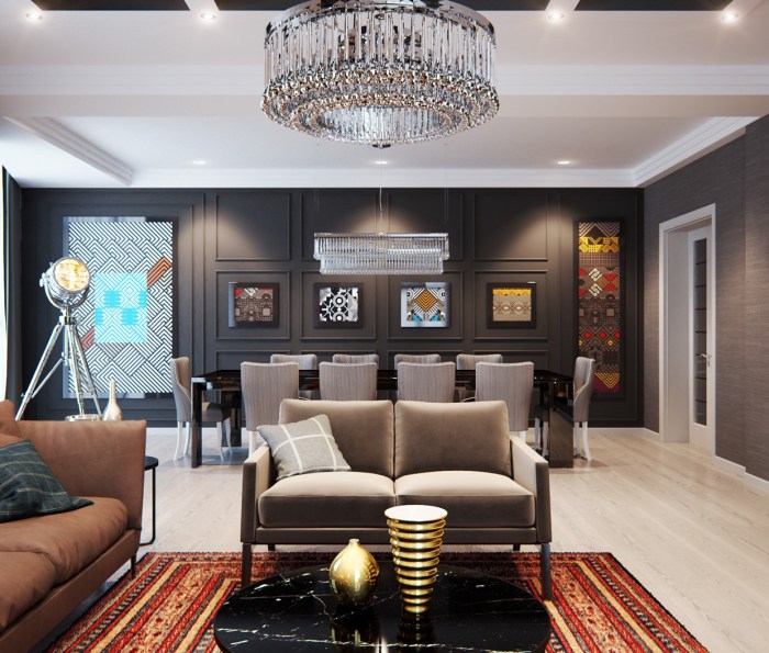 Modern classic apartment interior decor interiors stylish style features room living designs wall furniture apartments combining trendy impression bring would